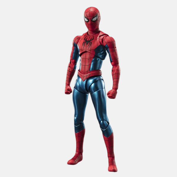 Figurine Spider-Man bleu métallisé et rouge