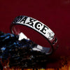 Bague Portgas avec le symbole Ace sur support pirate