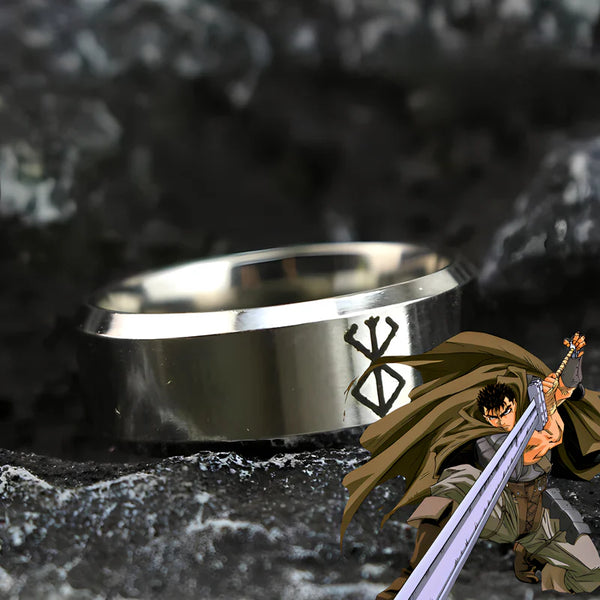 Bague Berserk avec Guts, version argent