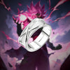 Bague Zamasu du Temps en argent vue de face sur fond blanc