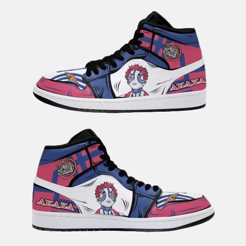 La paire de baskets Akaza, montrant les détails de la chaussure gauche et droite.