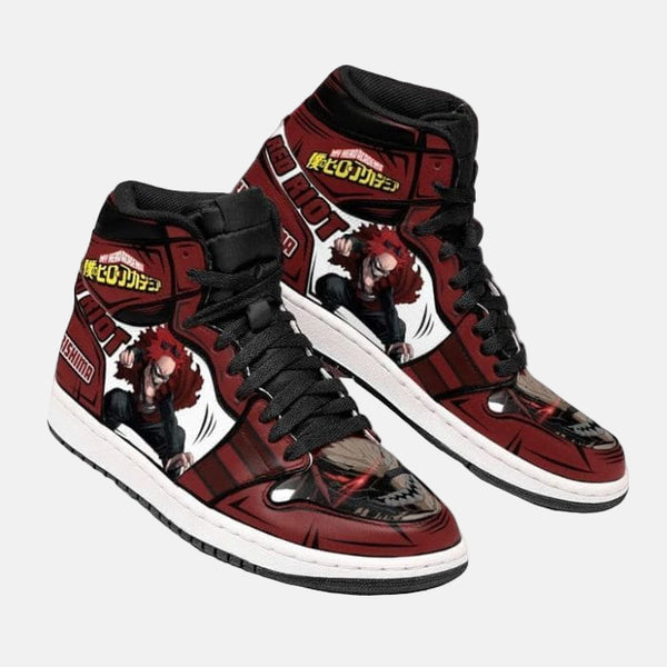 La paire de baskets Red Riot, montrant les détails de la chaussure gauche et droite.