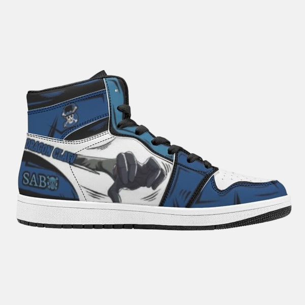 La paire de baskets Sabo, montrant les détails de la chaussure gauche et droite.