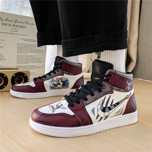 La paire de baskets Shanks Le Roux, montrant les détails de la chaussure gauche et droite.