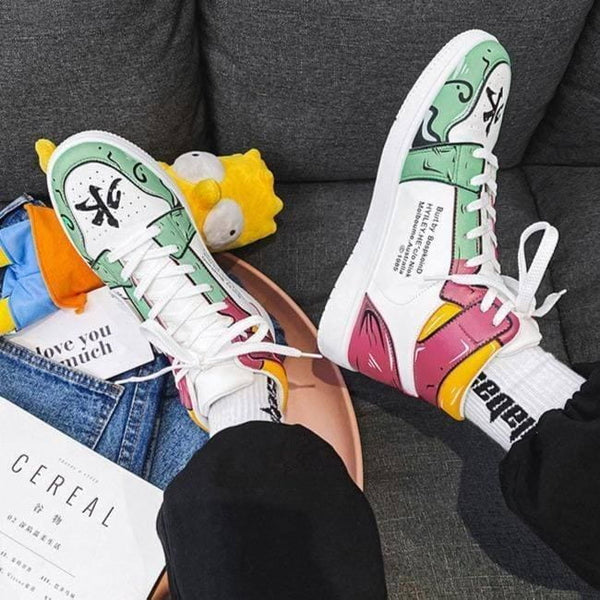 La paire de baskets Souffle de l'Eau, montrant les détails de la chaussure gauche et droite.