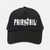 Casquette de baseball noire avec l'emblème de la guilde Fairy Tail brodé en blanc sur le devant.