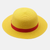 Chapeau de Paille de Luffy vu de face, montrant sa forme iconique et son ruban rouge.