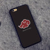 Vue de face de la coque Akatsuki, montrant le logo complet (nuage et kanji) de l'organisation de Naruto.