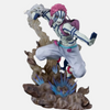 Figurine de Akaza, la Troisième Lune Supérieure de Demon Slayer, dans une pose de combat accroupie et agressive.
