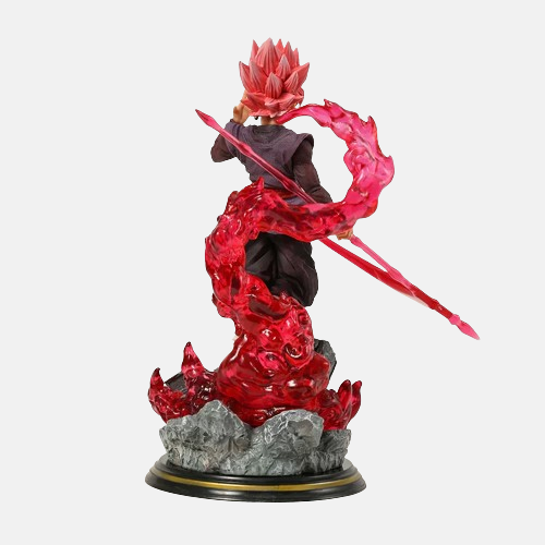 Vue de dos de la figurine Black Goku Rosé 26cm (Dragon Ball Super).