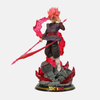 Vue de profil de la figurine Black Goku Rosé 26cm, montrant son potala et son aura.