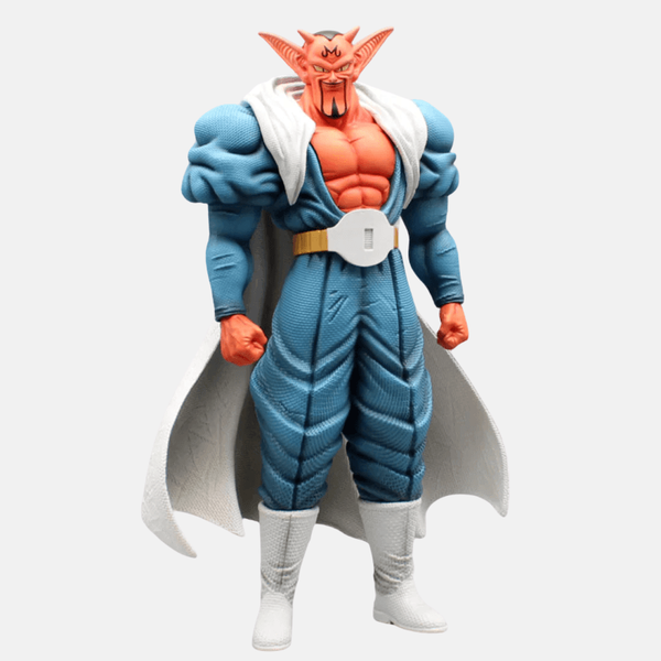 Figurine de Dabra, le Roi des Démons (Dragon Ball Z), vue de face avec sa cape blanche et son armure bleue.