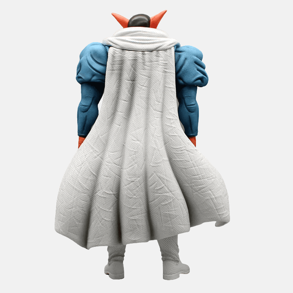 Vue de dos de la figurine Dabra 28cm, mettant en avant sa grande cape blanche.