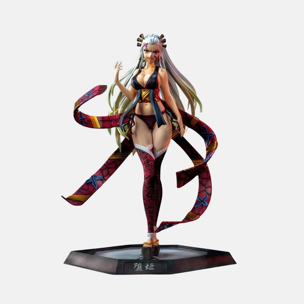 Figurine de Daki, co-détentrice de la Sixième Lune Supérieure de Demon Slayer, dans sa tenue d'Oiran.