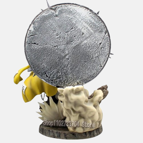 Vue de dos de la figurine Gyomei Himejima en action.