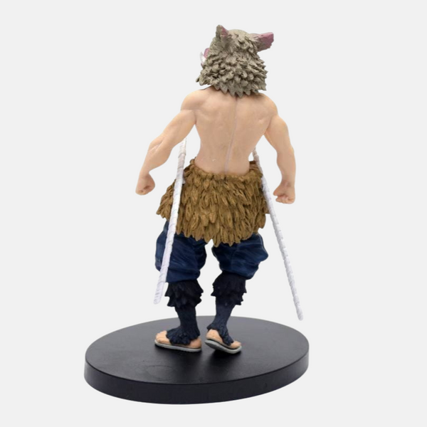 Vue de profil de la figurine Inosuke sans masque