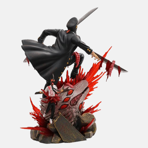 Figurine Chainsaw Man Katana Man - Vue de profil accentuant l'épée et le dynamisme