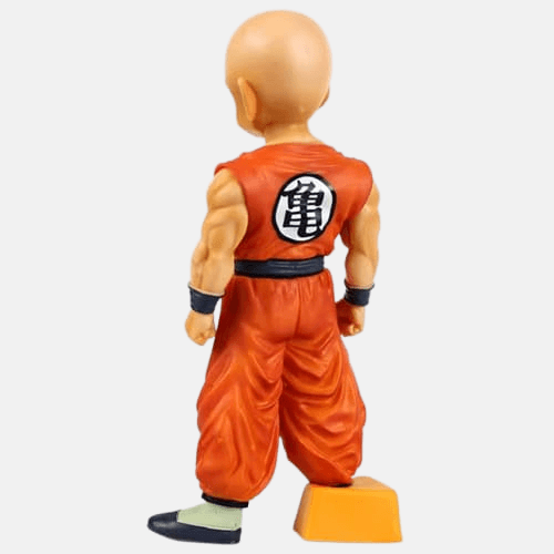 Figurine Krillin - Vue de profil accentuant la détermination du guerrier