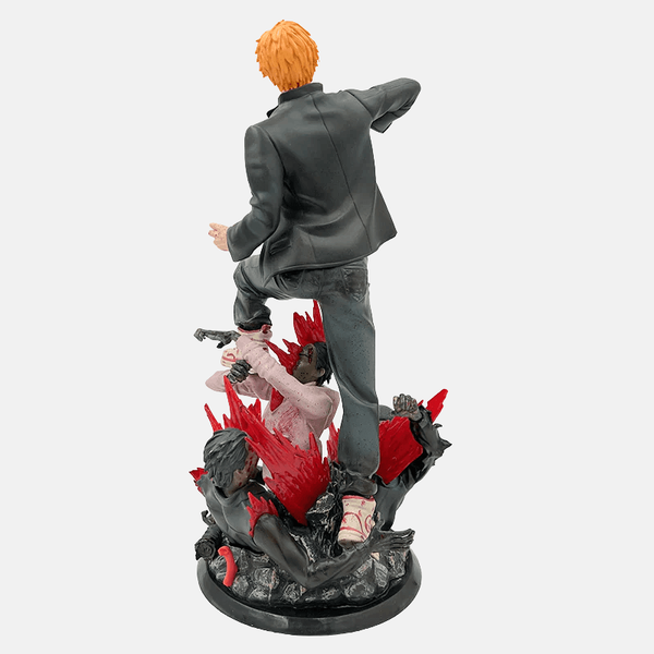 Figurine Makima - Vue de profil accentuant sa tenue d'agent et ses cheveux