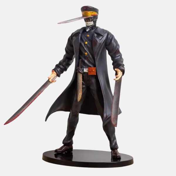 Figurine Makima 20cm Chainsaw Man - Pose debout avec long manteau et main levée