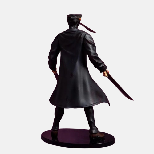 Figurine Makima - Vue de profil accentuant le mouvement du manteau