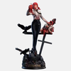 Figurine diorama Makima 32cm Chainsaw Man - Pose de domination assise sur socle démoniaque