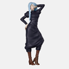 Figurine Mei Mei 18cm Jujutsu Kaisen - Pose debout élégante en long manteau sombre