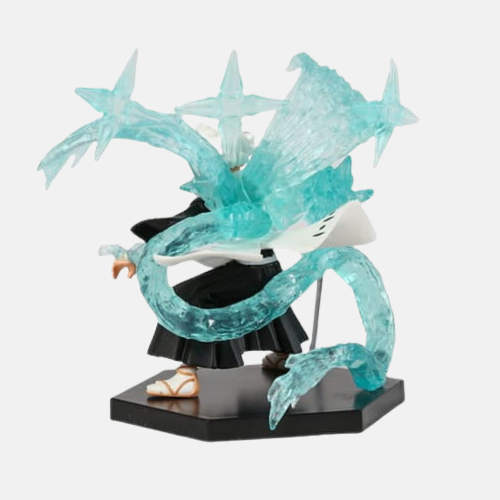 Vue de dos de la figurine de Toshiro Hitsugaya montrant ses ailes de glace.
