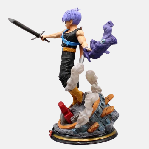 Vue de dos de la figurine Trunks du Futur 25cm (Dragon Ball Z).