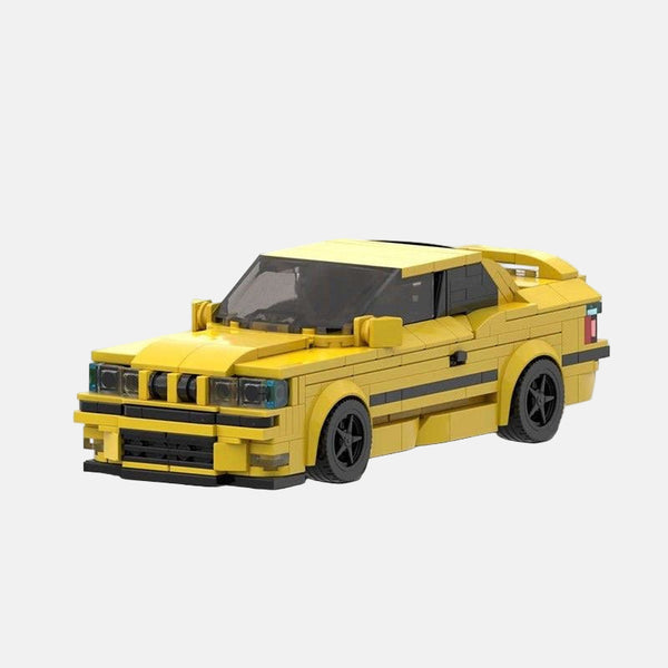 Variante de couleur bleue du kit de construction de la BMW M3 E36 en briques.