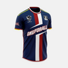 Vue de dos du maillot de foot d'All Might, montrant le nom "ALL MIGHT" et le numéro 1.