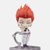 Figurine Nendoroid d'Hisoka (10cm) en pose standard, avec son sourire narquois et ses cheveux rouges.