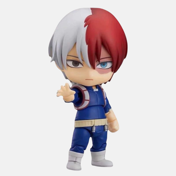 Nendoroid de Shoto Todoroki en pose standard, avec son visage calme, sans effets d'Alter.
