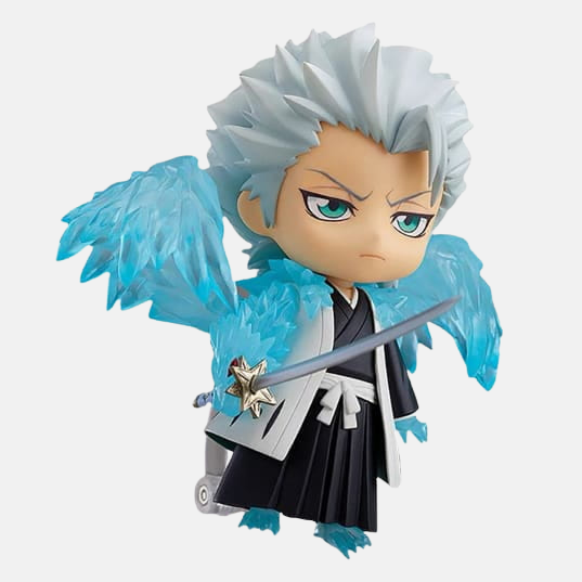 Nendoroid Toshiro Hitsugaya avec une expression de combat et son sabre.