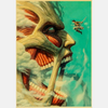 Poster du Titan Colossal regardant par-dessus le mur, tiré de l'anime L'Attaque des Titans (Shingeki no Kyojin).
