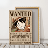 Avis de recherche de Monkey D. Luffy avec sa première prime de 30 millions de Berrys dans One Piece.