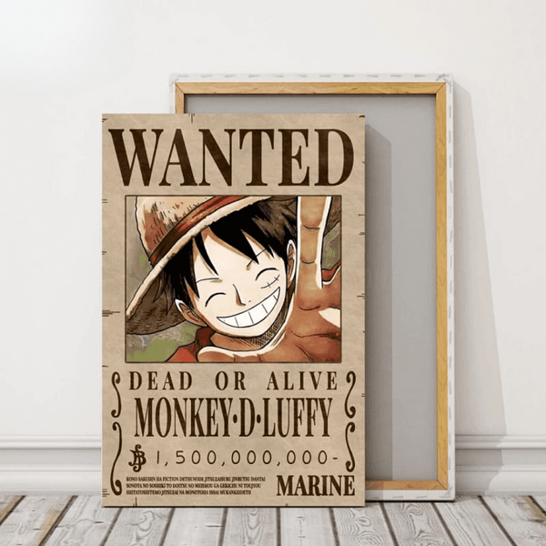 Avis de recherche de Monkey D. Luffy avec sa première prime de 30 millions de Berrys dans One Piece.