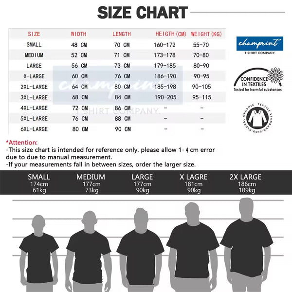 Tableau de guide des tailles pour les T-shirts de pyjama.