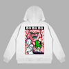 Sweat Freezer Cell et Majin Boo, version blanche avec illustration des trois grands méchants de Dragon Ball