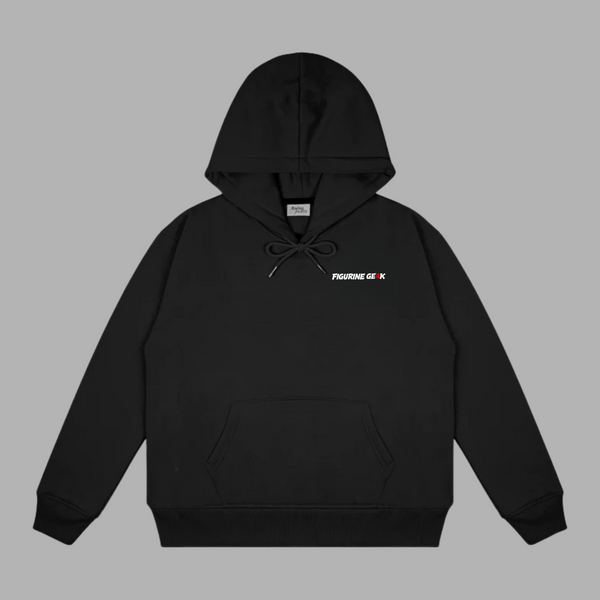 Sweat Luffy Dragon Noir, version noire face avant avec logo Figurine Geek, univers One Piece