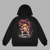 Sweat Luffy Dragon Rouge, version noire avec illustration de Luffy et d’un dragon rouge, univers One Piece