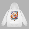 Sweat Luffy Gear 5, version blanche avec illustration de la transformation ultime de Luffy, univers One Piece