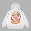 Sweat Naruto Mode Chakra blanc avec design détaillé chakra enflammé