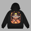 Sweat Naruto Mode Chakra noir avec design détaillé chakra enflammé
