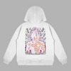 Sweat Vegeta Aura Maléfique blanc avec design premium de Vegeta Dragon Ball