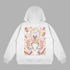 Sweat Vegeta Explosion d’Énergie, version blanche avec illustration de Vegeta libérant son aura de puissance, univers Dragon Ball