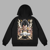 Sweat Vegeta Explosion d’Énergie noir dos, Vegeta concentrant son énergie avec éclairs dorés Dragon Ball