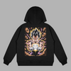 Sweat Vegeta Explosion d’Énergie, version noire avec illustration de Vegeta libérant son aura de puissance, univers Dragon Ball