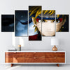 Tableau panoramique du portrait de Naruto Ermite accroché dans une chambre, créant une ambiance de concentration et de puissance.