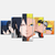 Tableau 5 pièces en portrait partagé de Naruto Uzumaki et Sasuke Uchiha, le premier à gauche et le second à droite, symbolisant leurs destins opposés.